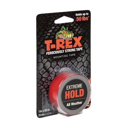 Tool 1 x 60 in. T-Rex Extreme Hold Double Sided Mounting Tape Clear TO3304537